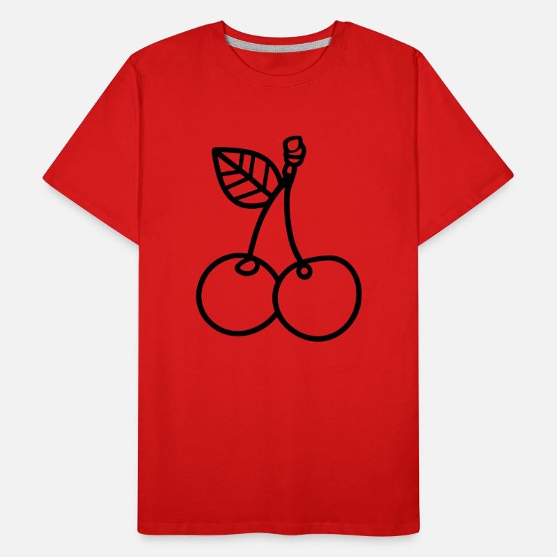 Kirsche Männer Premium Bio T-Shirt