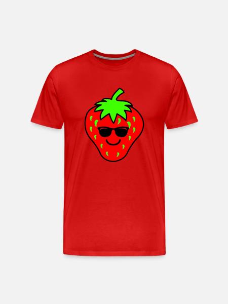 Strawberry Cool - Men's Premium Organic T-Shirt - red