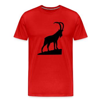 Capricorn - Men's Premium Organic T-Shirt - red - Front - Damien (186cm)