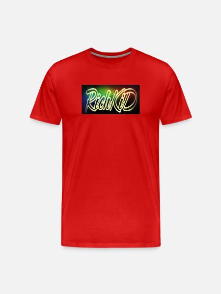 Just a rich Kid - Männer Premium Bio T-Shirt - Rot