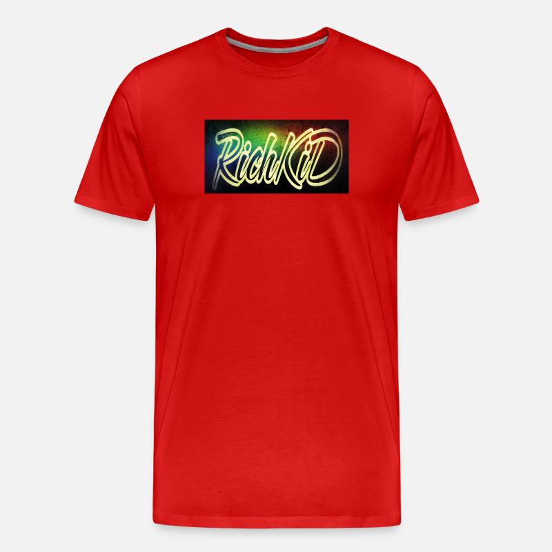 Just a rich Kid - Männer Premium Bio T-Shirt - Rot