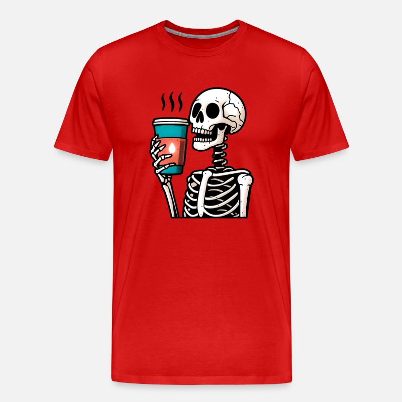 Caffé Os Tee - Männer Premium Bio T-Shirt - Rot