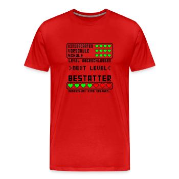 Bestatter vor der Ausbildung Beginn Baby Junge - Männer Premium Bio T-Shirt - Rot - Vorne - Damien (186cm)
