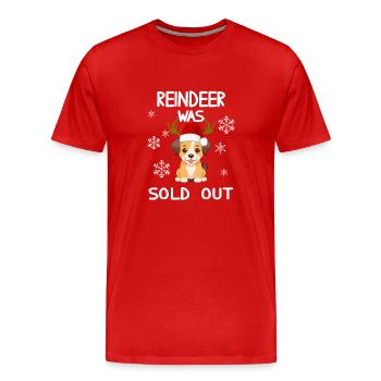 Noël - Renne a été vendu chien drôle - T-shirt bio Premium Homme - rouge - Devant - Damien (186cm)