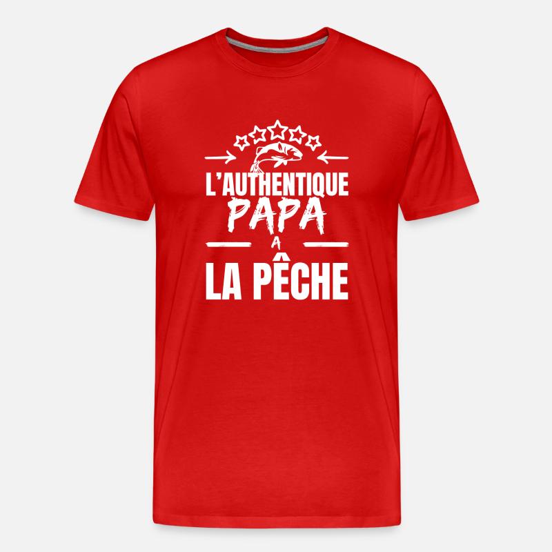 DER AUTHENTISCHE VATER - Männer Premium Bio T-Shirt - Rot