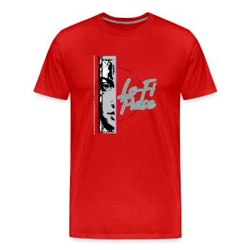 lofi2 - Männer Premium Bio T-Shirt - Rot - Vorne - Damien (186cm)