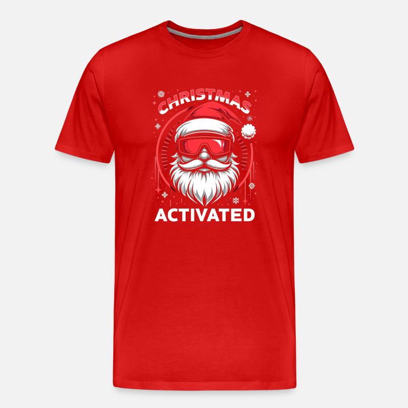 Christmas Mode Activated - Männer Premium Bio T-Shirt - Rot
