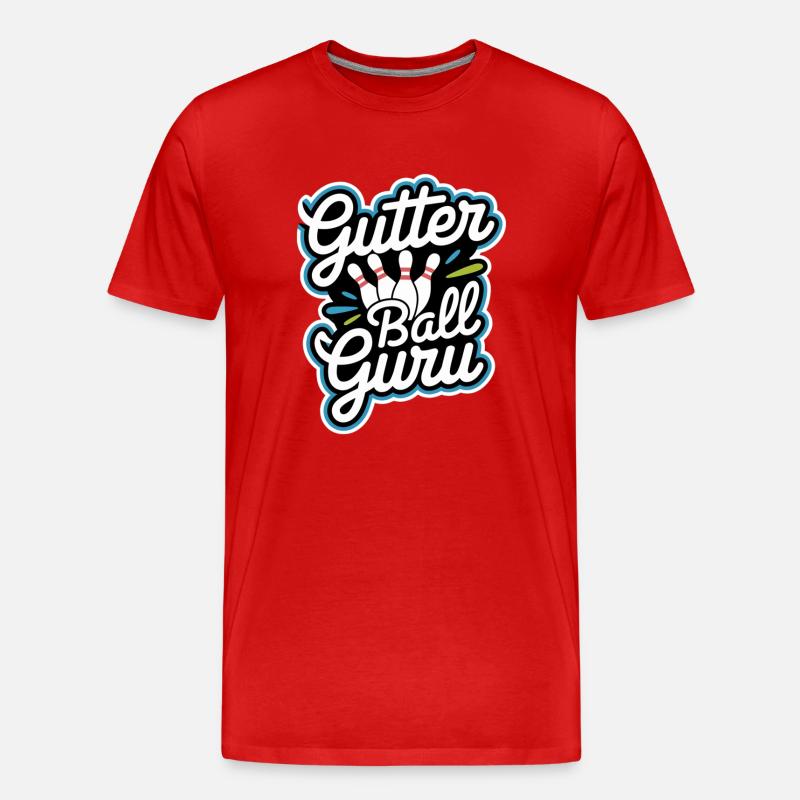Gutter Ball Guru 11 - Männer Premium Bio T-Shirt - Rot