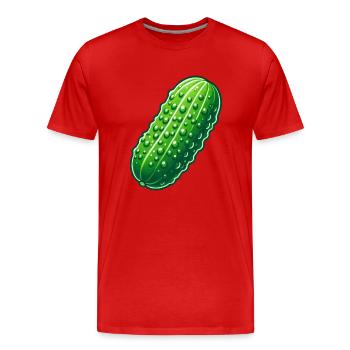 Gros Cornichon - T-shirt bio Premium Homme - rouge - Devant - Damien (186cm)