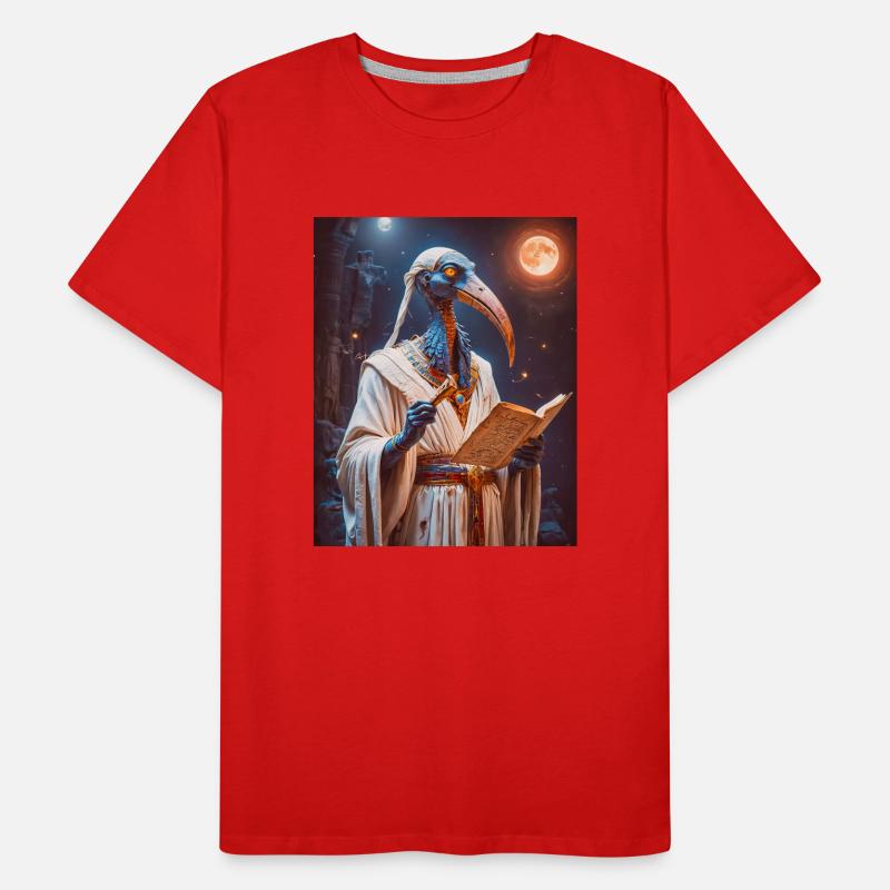 Thoth, ibis-headed god, holding a scroll Men's Premium Organic T-Shirt