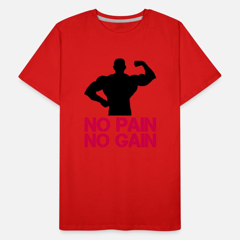 Gain de douleur Bodybuilder T-shirt bio Premium Homme