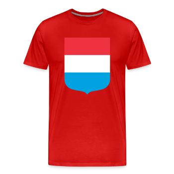 Luxembourg, Luxembourg - T-shirt bio Premium Homme - rouge - Devant - Damien (186cm)