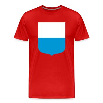 Bavière - T-shirt bio Premium Homme - rouge - Devant - Damien (186cm)