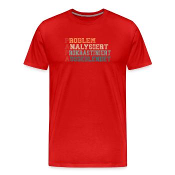 Papa - lustiger Spruch - Männer Premium Bio T-Shirt - Rot - Vorne - Damien (186cm)