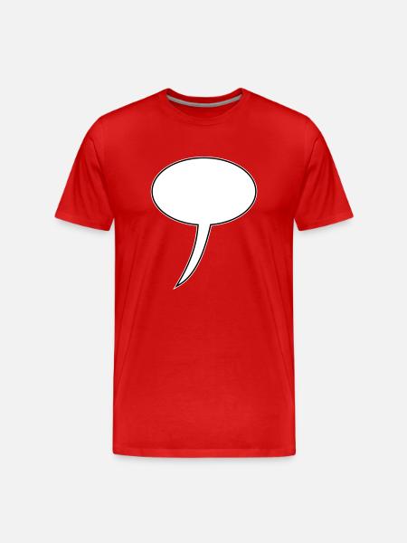 Speech Bubble Design Long - Men's Premium Organic T-Shirt - red