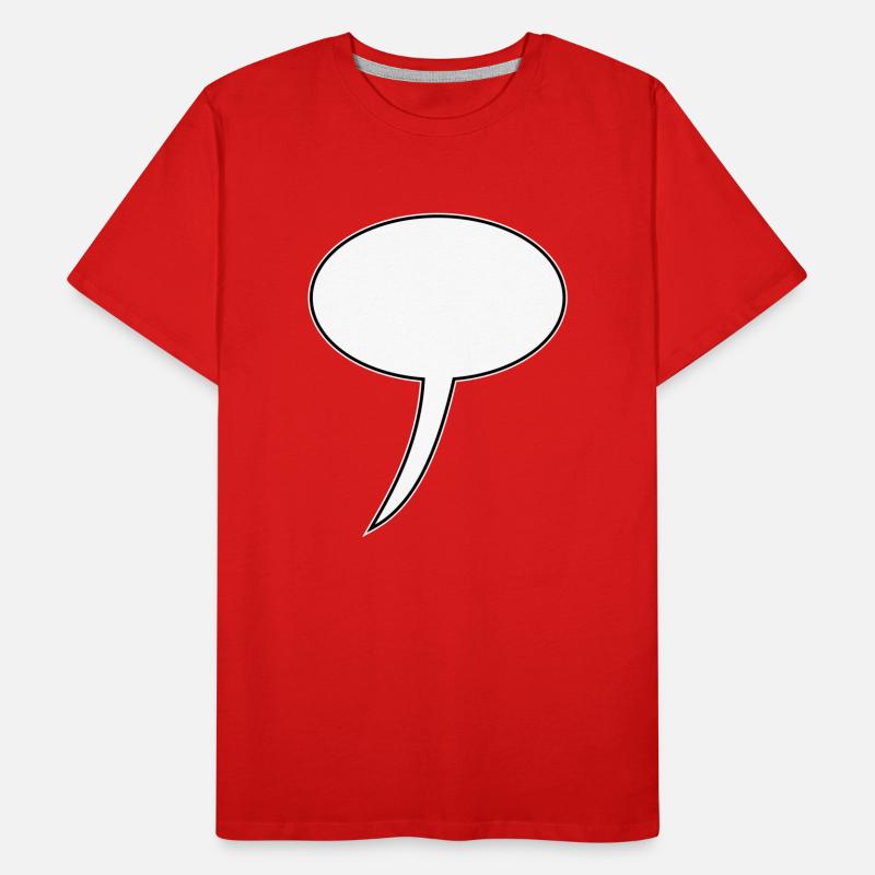 Speech Bubble Design Long Men's Premium Organic T-Shirt