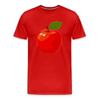pomme rouge - T-shirt bio Premium Homme - rouge - Devant - Damien (186cm)