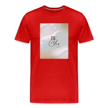BE YOU ALWAYS - Männer Premium Bio T-Shirt - Rot - Vorne - Damien (186cm)
