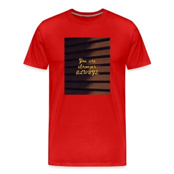 Vous êtes TOUJOURS plus fort - T-shirt bio Premium Homme - rouge - Devant - Damien (186cm)