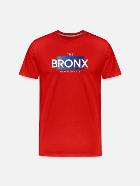 Bronx Skyline Text in Blue Gradient - Men's Premium Organic T-Shirt - red