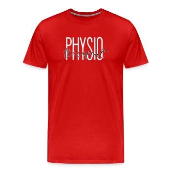 Stilvolles Design für Physiotherapeut - Männer Premium Bio T-Shirt - Rot - Vorne - Damien (186cm)
