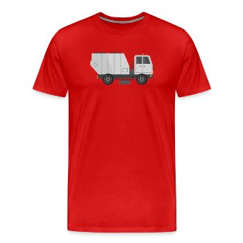 Street sweeper truck - Men's Premium Organic T-Shirt - red - Front - Damien (186cm)