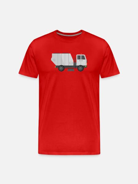Straßenkehrmaschine - Männer Premium Bio T-Shirt - Rot
