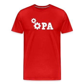 Grandpa Gear Repair - Mechanic Repair Car - Men's Premium Organic T-Shirt - red - Front - Damien (186cm)