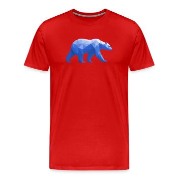 Polar Bär Polygon Eisbär Winter - Männer Premium Bio T-Shirt - Rot - Vorne - Damien (186cm)