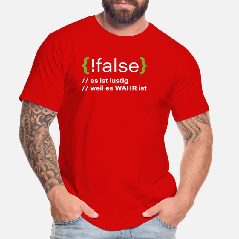 false - Lustiger Programmierer Spruch Männer Premium Bio T-Shirt