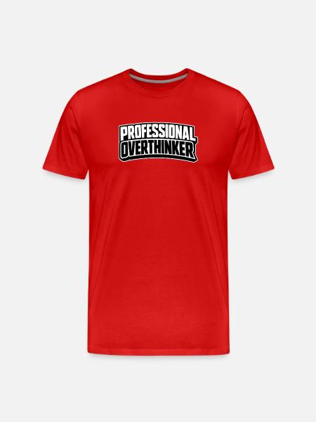 PROFESSIONAL OVERTHINKER INTROVERT - Men's Premium Organic T-Shirt - red