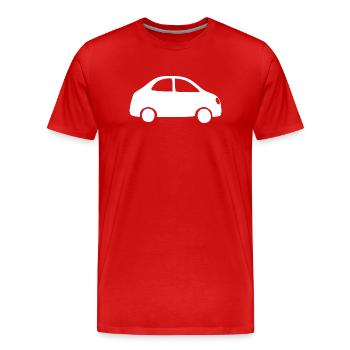 Cadeau du permis de conduire automobile - T-shirt bio Premium Homme - rouge - Devant - Damien (186cm)