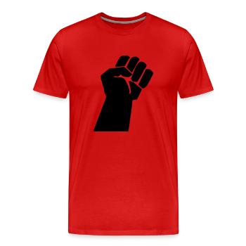 revolt fist - T-shirt bio Premium Homme - rouge - Devant - Damien (186cm)