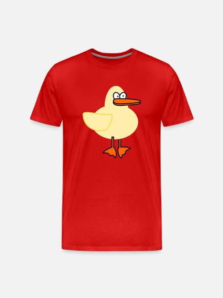 duck - Men's Premium Organic T-Shirt - red