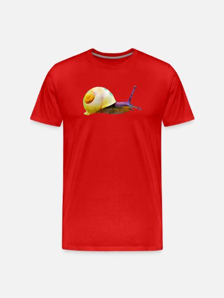 snail - Men's Premium Organic T-Shirt - red