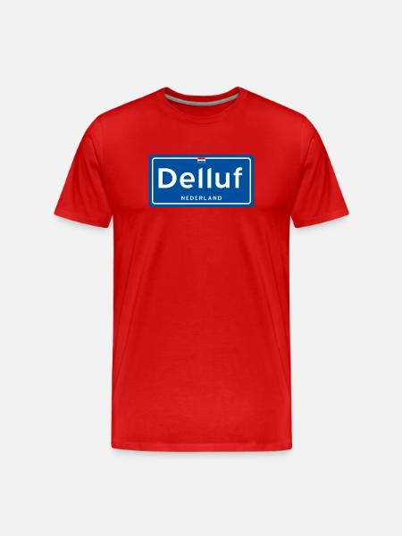 Delluf (Delft) town sign - Men's Premium Organic T-Shirt - red