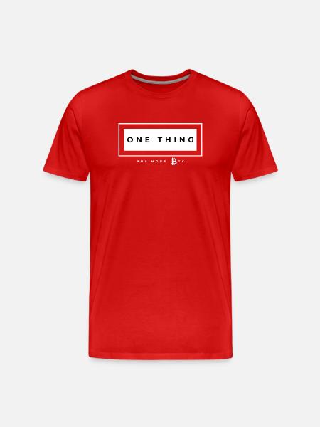 ONE THING BTC - T-shirt bio Premium Homme - rouge