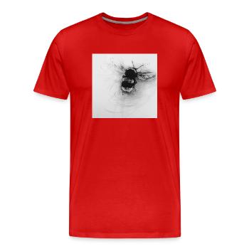 Dicker Brummer - Männer Premium Bio T-Shirt - Rot - Vorne - Damien (186cm)