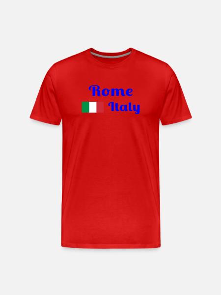 Rome Italy - Stylish prints - Men's Premium Organic T-Shirt - red