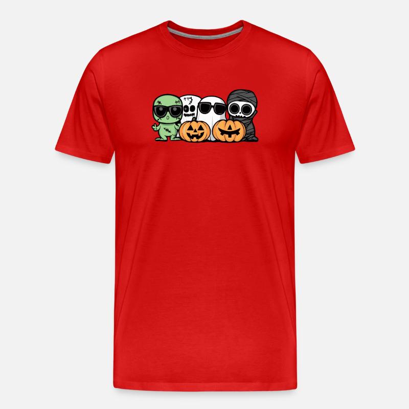 Halloween Party - Männer Premium Bio T-Shirt - Rot