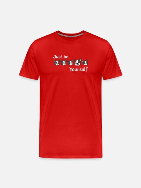 Boston - Soyez simplement - Vous-même - Texte blanc - T-shirt bio Premium Homme - rouge