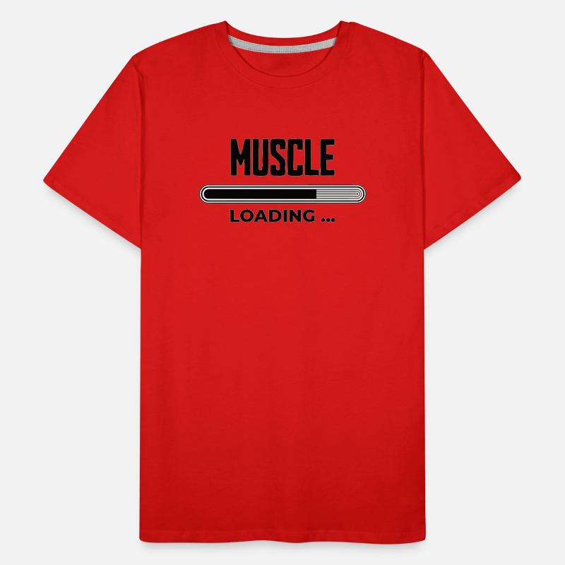 Muscle Loading Progress Men's Premium Organic T-Shirt