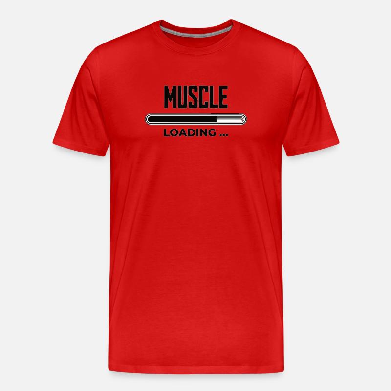Muscle Loading Progress - Men's Premium Organic T-Shirt - red
