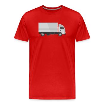 Camion de livraison - T-shirt bio Premium Homme - rouge - Devant - Damien (186cm)