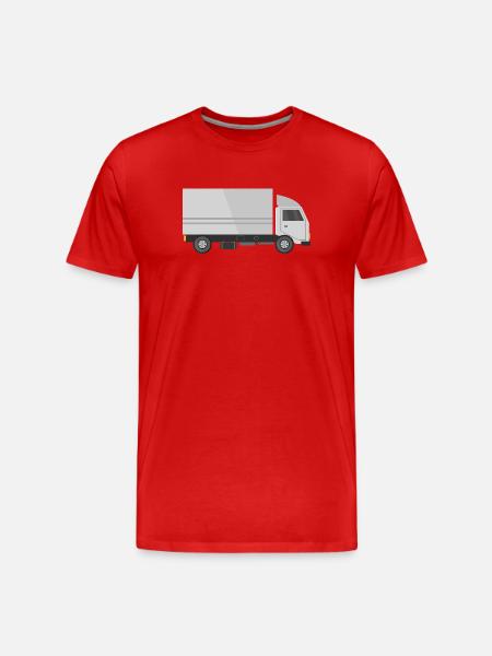 Delivery truck - Men's Premium Organic T-Shirt - red