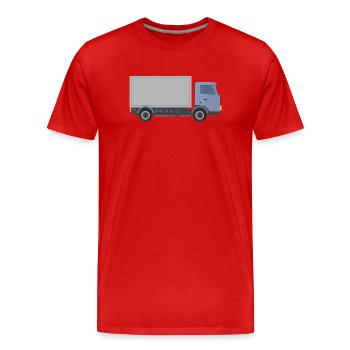 Camion de livraison - T-shirt bio Premium Homme - rouge - Devant - Damien (186cm)