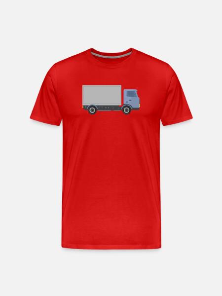 Delivery truck - Men's Premium Organic T-Shirt - red