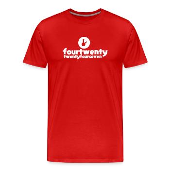 Four Twenty Twentyfour Seven Cannabis Bong 420 - Männer Premium Bio T-Shirt - Rot - Vorne - Damien (186cm)