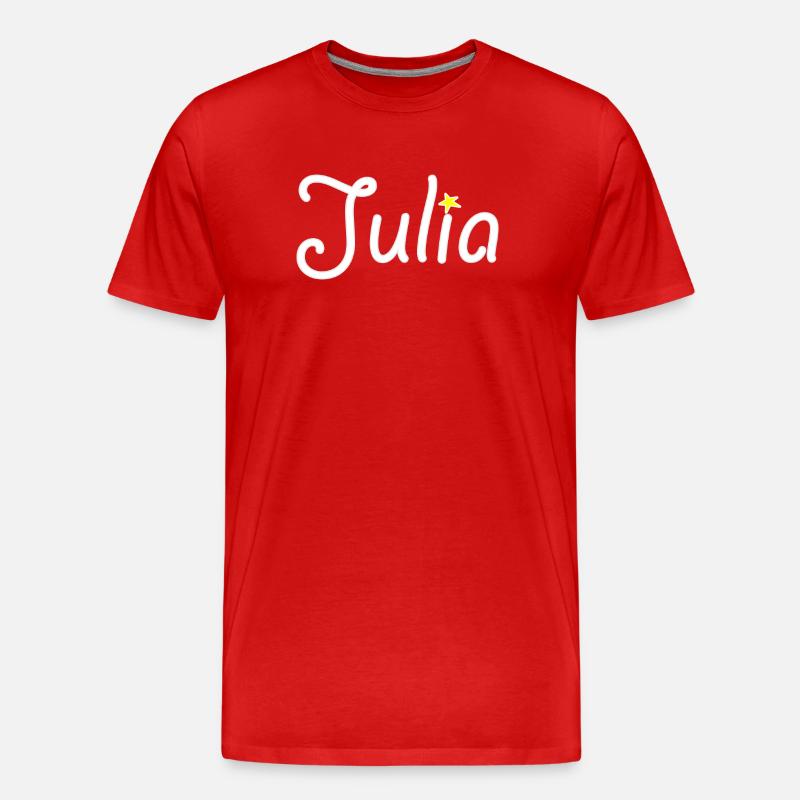 Julia - Männer Premium Bio T-Shirt - Rot