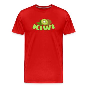 Kiwi - T-shirt bio Premium Homme - rouge - Devant - Damien (186cm)